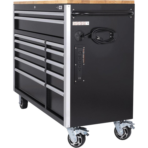 HDRC5212 HD Series Roller Cabinet, 12 Drawers, 51-1/4" W x 21" D x 40-3/10" H, Black Planification Entrepots Molloy