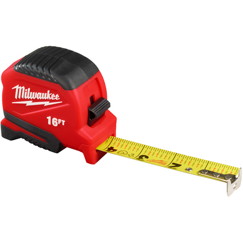 Compact Tape Measure, 1" x 16' Planification Entrepots Molloy