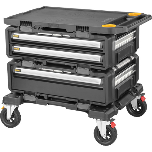 Poste de travail modulaire 4-en-1 TOUGHSYSTEM 2.0 DXL, 34" x 25-4/5" x 30", Noir/Jaune Planification Entrepots Molloy