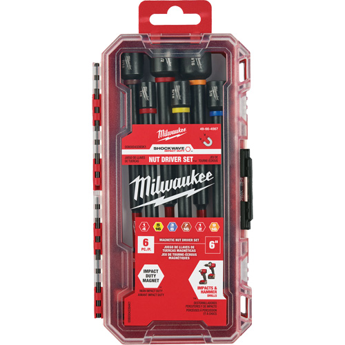 SHOCKWAVE Impact Duty 6" Nut Driver Set, 6 Pcs., Magnetic Planification Entrepots Molloy