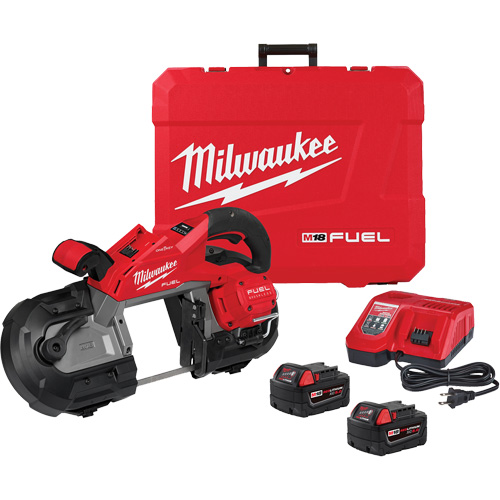 Ensemble de scie &agrave; ruban &agrave; g&acirc;chette double &agrave; coupe profonde M18 Fuel, 18 V, 5" Capacit&eacute; Planification Entrepots Molloy