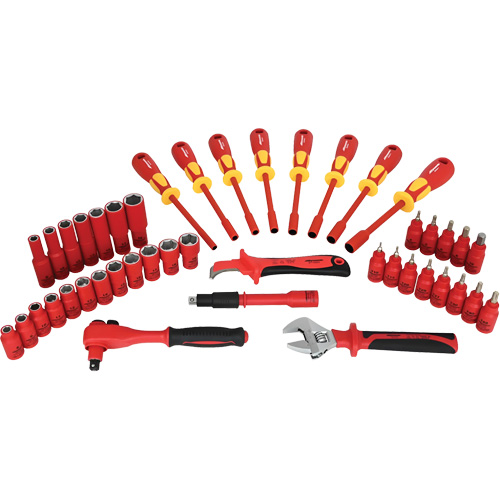 Insulated Socket & Tool Set, 44 Pcs Planification Entrepots Molloy