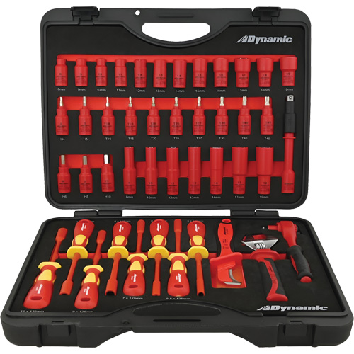 Insulated Socket & Tool Set, 44 Pcs Planification Entrepots Molloy