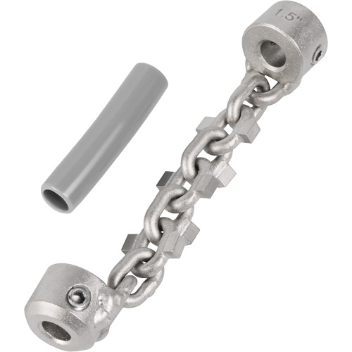 Chaîne de nettoyage de tuyaux de 1-1/4" - 1-1/2" pour c&acirc;ble de serpent &agrave; chaîne de 1/4" Planification Entrepots Molloy