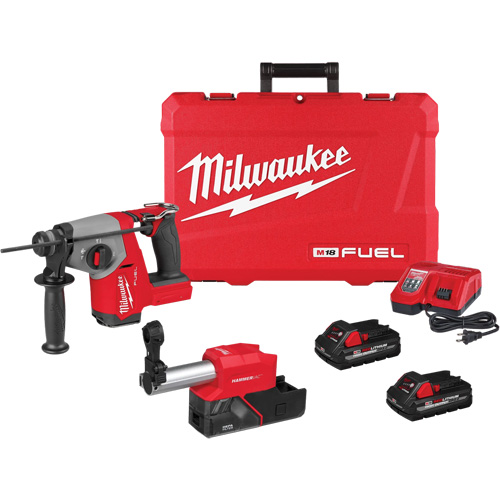 Marteau rotatif FUEL SDS Plus avec ensemble extracteur de poussi&egrave;re, 18 V, 5/8", 1400 tr/min Planification Entrepots Molloy