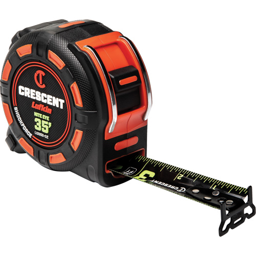 Shockforce NITE EYE Tape Measure, 1-1/4" x 35', SAE Graduations Planification Entrepots Molloy
