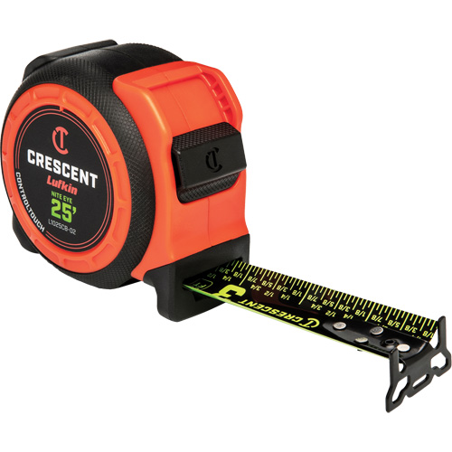  CONTROLTOUCH NITE EYE Tape Measure, 1-3/16" x 25', SAE Graduations Planification Entrepots Molloy