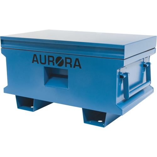 Jobsite Tool Box, 33" x 20-3/10" x 18-3/10", Steel, Blue Planification Entrepots Molloy