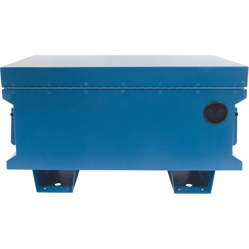 Jobsite Tool Box, 33" x 20-3/10" x 18-3/10", Steel, Blue Planification Entrepots Molloy