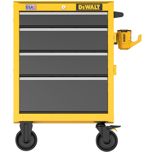 Heavy-Duty Rolling Tool Chest, 4 Drawers, 26" W x Yellow Planification Entrepots Molloy