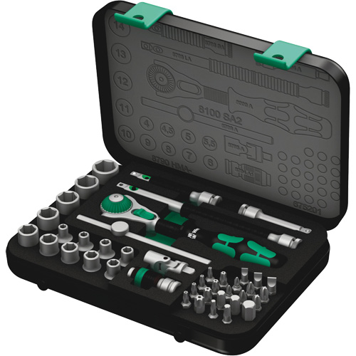 8100 SA 2 Zyklop Speed Ratchet Set, 42 Pcs, 3/8" Drive Size Planification Entrepots Molloy