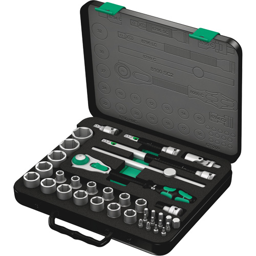 8100 SC 2 Zyklop Speed Ratchet Set, 37 Pcs, 3/8" Drive Size Planification Entrepots Molloy