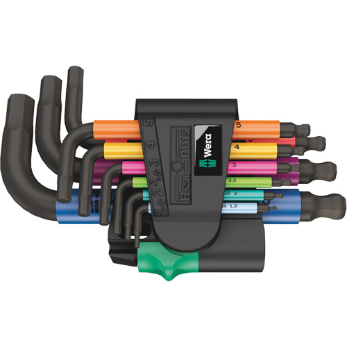 Jeu de cl&eacute;s coud&eacute;es multicolores 950/9 Hex-Plus , 9 mcx, M&eacute;trique Planification Entrepots Molloy