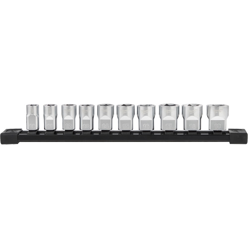 Metric Sockets with Four Flat Sides, 10 Pcs, 3/8" Drive Size Planification Entrepots Molloy