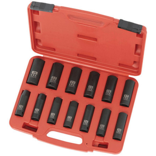 IPS-1312DM Metric Socket Set, 13 Pcs, Impact, 1/2" Drive Size, Deep Planification Entrepots Molloy