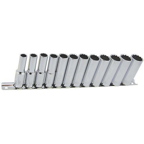 Jeu de douilles m&eacute;triques &agrave; 12 pans SS3812DM-12, 12 Mcx, Prise de 3/8", Profond Planification Entrepots Molloy