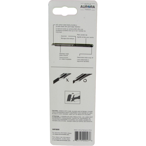 Couteau d'usage g&eacute;n&eacute;ral de 9 mm , Acier inoxydable, Prise en Plastique Planification Entrepots Molloy