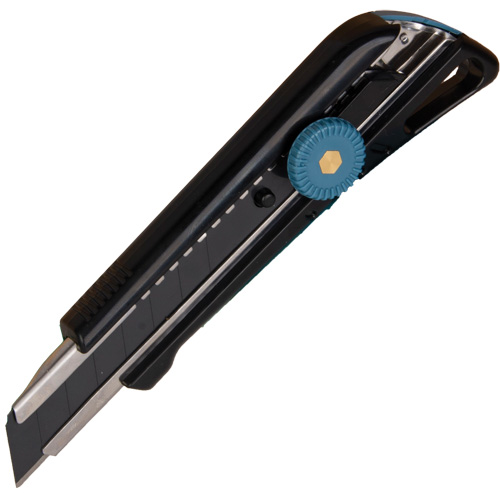 18mm Professional Knife with Ratchet, Stainless Steel, Heavy-Duty, Plastic Handle Planification Entrepots Molloy