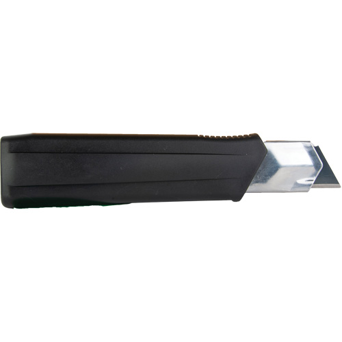 Couteau r&eacute;tractable de 25 mm, Acier inoxydable, Robuste, Prise en Caoutchouc Planification Entrepots Molloy
