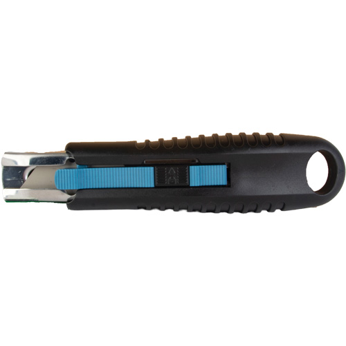 Couteau de s&eacute;curit&eacute; r&eacute;tractable standard, Acier inoxydable, Prise en Caoutchouc Planification Entrepots Molloy
