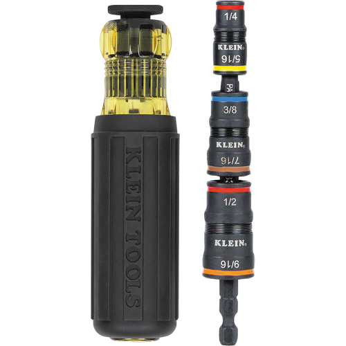 7-in-1 Impact Flip Socket Set with Handle, 1/2"/5/16"/1/4"/7/16"/9/16"/3/8' Drive, 7 Pcs Planification Entrepots Molloy