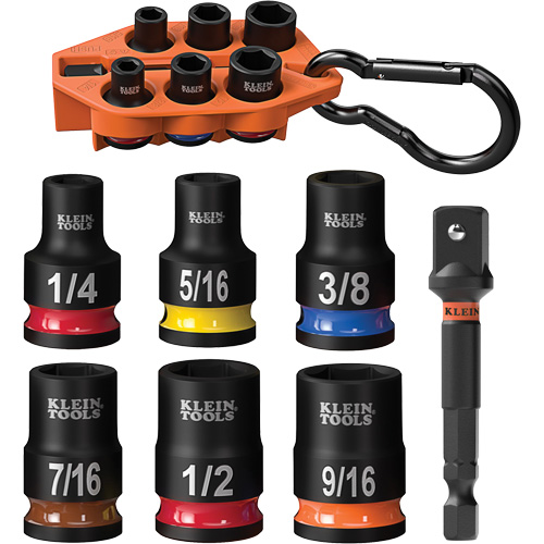 Grab-And-Go Impact Socket Set, SAE, 7 Pcs, Impact, 3/8" Drive Size Planification Entrepots Molloy