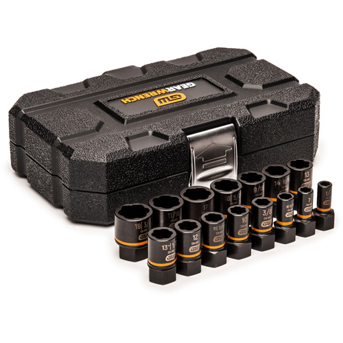 Jeu de douilles d'extraction Bolt Biter, 15 Mcx, Chocs, Prise de 1/4"/3/8" Planification Entrepots Molloy