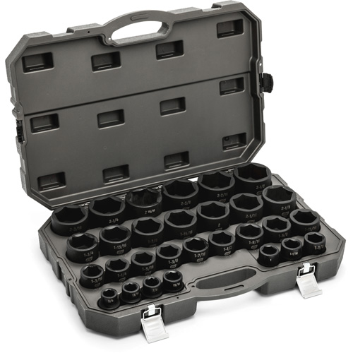 6 Point SAE Socket Set, 29 Pcs, Impact, 3/4" Drive Size Planification Entrepots Molloy