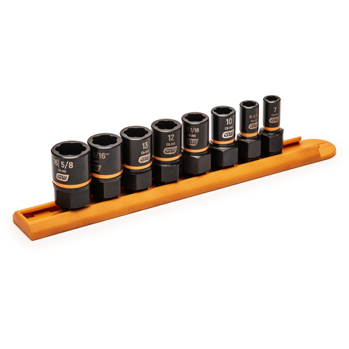 Bolt Biter Extraction Socket Set, 8 Pcs, Impact, 1/4"/3/8" Drive Size Planification Entrepots Molloy