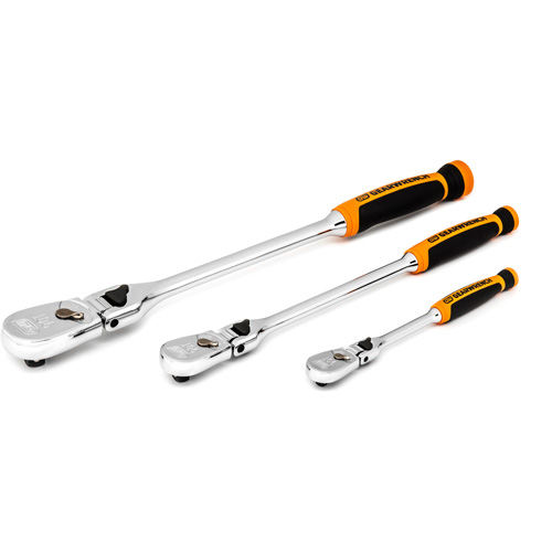 1/4", 3/8" & 1/2" Drive 90-Tooth Dual Material Locking Ratchet Set Planification Entrepots Molloy