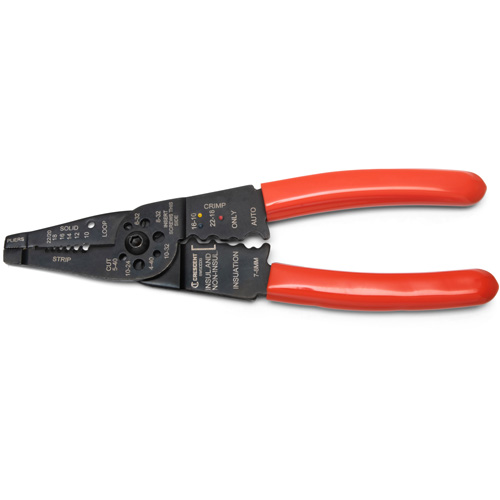 Wire Stripper & Crimper, 8" L, 10 - 22 AWG Planification Entrepots Molloy