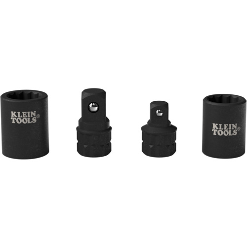 4-Piece KNECT Socket Wrench Adapter Set, Impact, 1/2"/3/8" Drive, 1/2"/3/8" Socket, 0.98" L, Ball Planification Entrepots Molloy