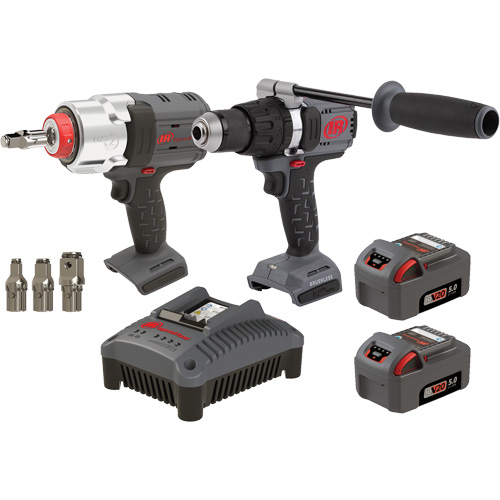 Hammer Drill & Impact Wrench Combo Kit, Lithium-Ion, 20 V Planification Entrepots Molloy