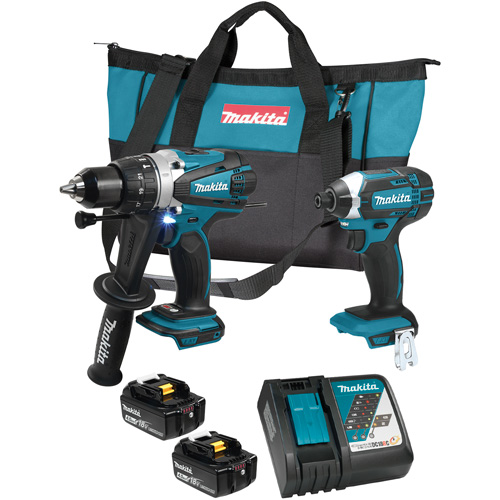 LXT Cordless Impact Driver & Hammer Drill/Driver Combo Kit, Lithium-Ion, 18 V Planification Entrepots Molloy