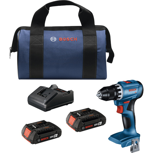 Compact Brushless Drill/Driver Kit, Lithium-Ion, 18 V, 1/2" Chuck, 400 in-lbs. Torque Planification Entrepots Molloy