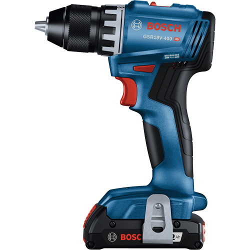 Compact Brushless Drill/Driver Kit, Lithium-Ion, 18 V, 1/2" Chuck, 400 in-lbs. Torque Planification Entrepots Molloy