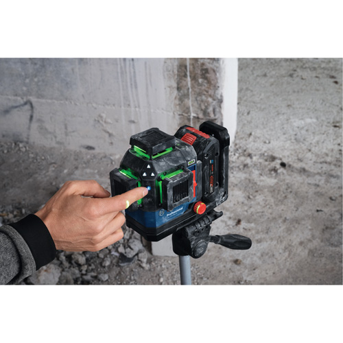 Laser dalignement/nivellement 360 connect&eacute; &agrave; faisceau vert &agrave; trois points Planification Entrepots Molloy