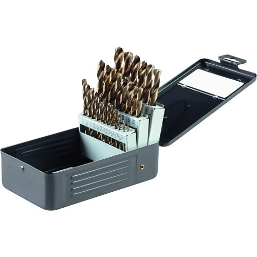 Gold Oxide Drill Bit Set, 29 Pieces, High Speed Steel Planification Entrepots Molloy