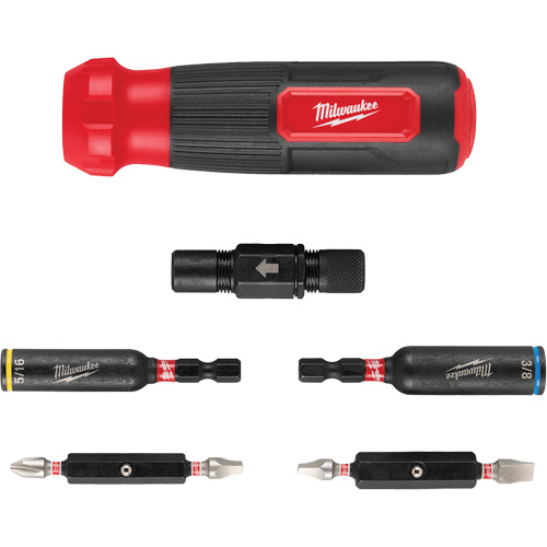 Tournevis multi-usage 8-en-1 avec embouts et tourne-&eacute;crous &agrave; chocs SHOCKWAVE, 8-1/3" lo, Prise Coussin&eacute;e Planification Entrepots Molloy