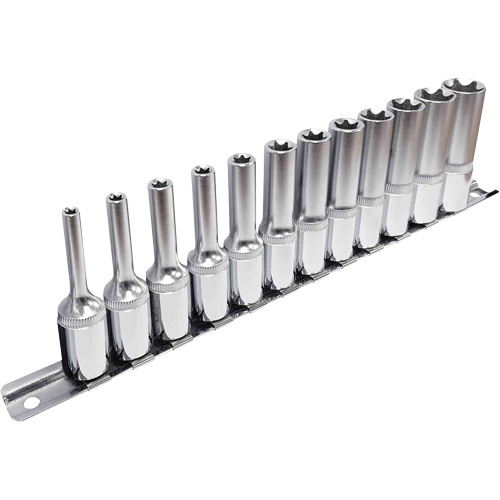 External TORX&reg; Socket Set, 12 Pcs, 3/8" Drive Size, Deep Planification Entrepots Molloy