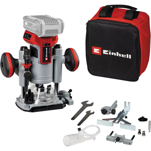 Professional Cordless Compact Router with Fixed Base & Plunge Base (Tool Only) Planification Entrepots Molloy