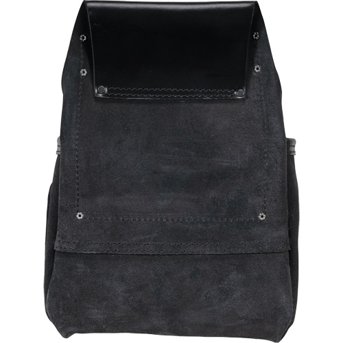 Phantom Collection Heavy-Duty Nail & Tool Bag, Leather, 10 Pockets, Black Planification Entrepots Molloy