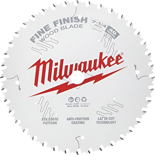 Fine Finish Circular Saw Blades, 7-1/4", 40 Teeth, Wood Use Planification Entrepots Molloy
