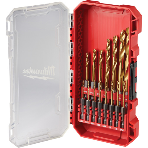 SHOCKWAVE Impact-Duty Drill Bit  Set, 15 Pieces, Titanium Planification Entrepots Molloy