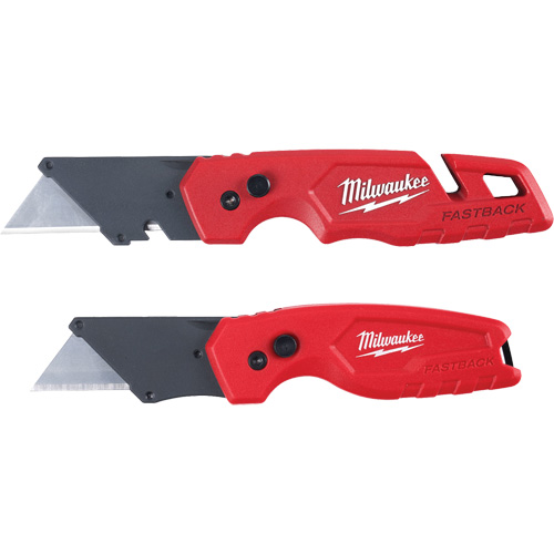 2-Piece FASTBACK Folding Utility Knife Set, Plastic Handle Planification Entrepots Molloy