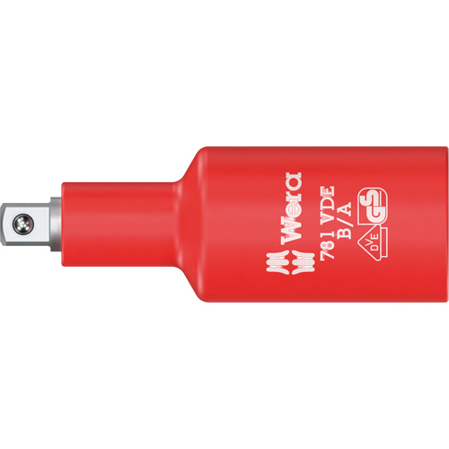 Adaptateur isol&eacute; VDE B/A, Prise 3/8", Douille 1/4", 2,59" lo, Sph&eacute;rique Planification Entrepots Molloy