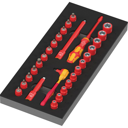 Insert en mousse pour jeu avec cliquet 8007 A VDE Zyklop VDE 1, 1000 V, 30 M Planification Entrepots Molloy