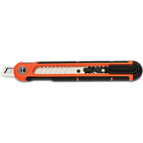 9mm Snap Off Blade Retractable Knife, Steel, Plastic Handle Planification Entrepots Molloy