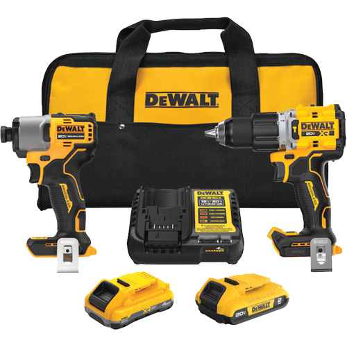 XR Brushless Cordless Premium Drill Driver Kit with 4 Ah POWERSTACK Battery and 2 Ah Battery, 20 V Planification Entrepots Molloy