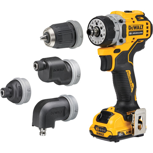 Ensemble perceuse/visseuse sans fil et sans balai XTREME 5-en-1, Lithium-ion, 12 V, Mandrin 3/8" Planification Entrepots Molloy